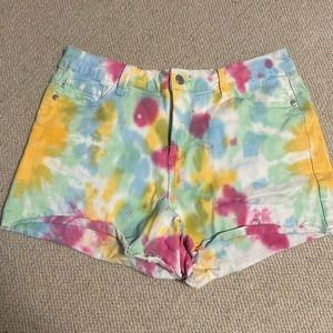 Tie dye Jean shorts
